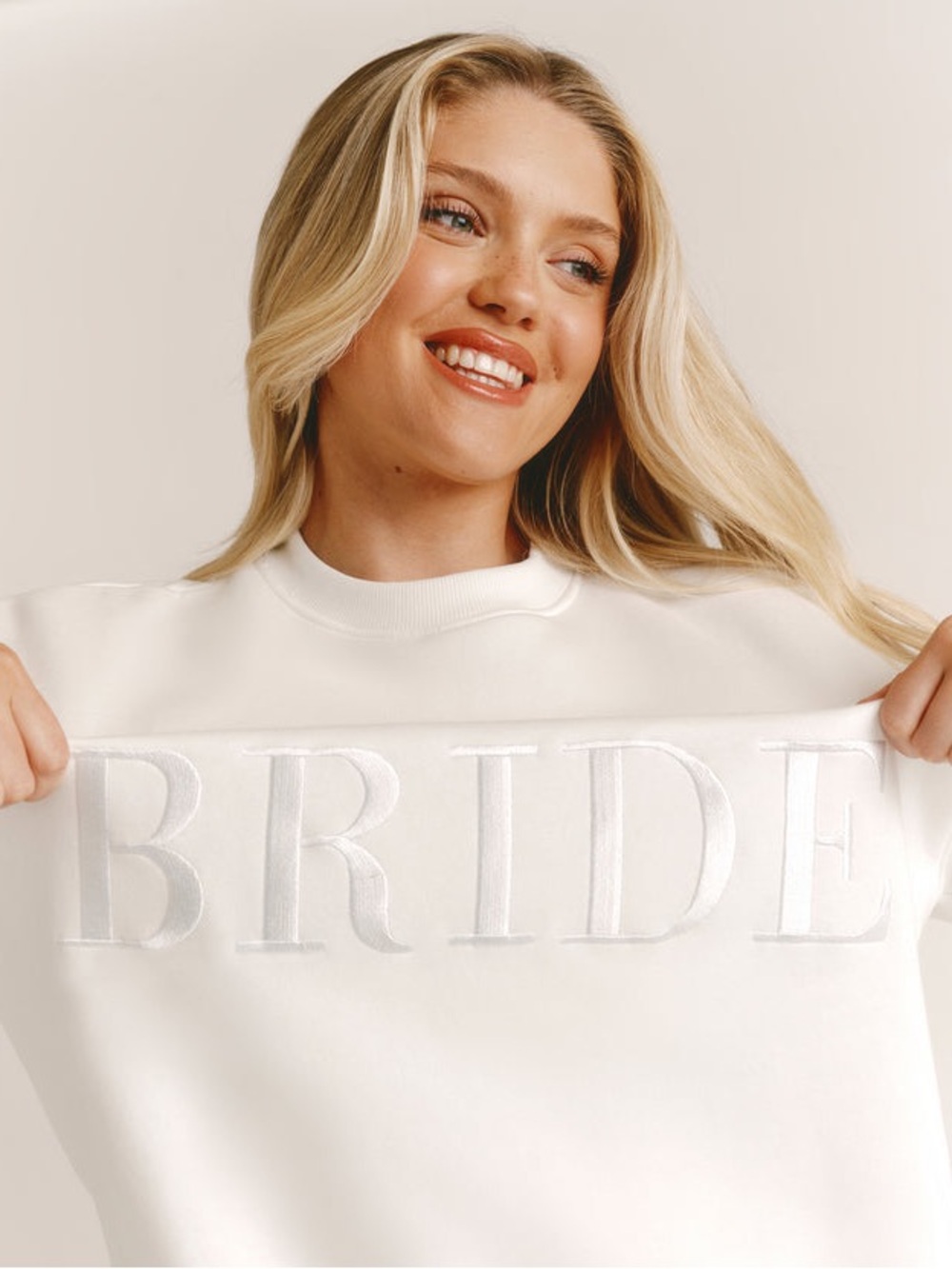 White 'BRIDE' Sweatshirt